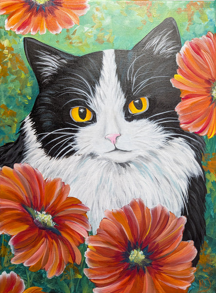 Video - Kitty in Orange Flowers