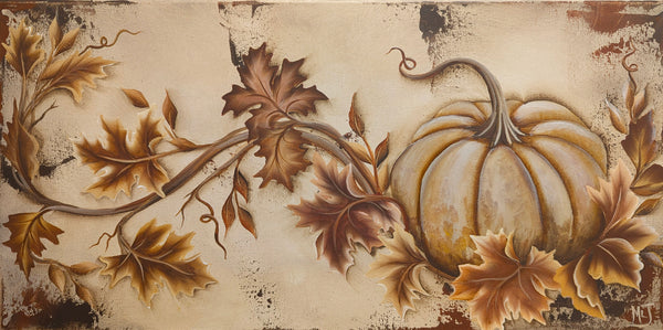 Pumpkin & Vine in Earth Tones Online Class - Sep 23, 2025 - $30