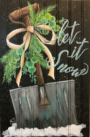 Let It Snow Wood Beadboard Sign