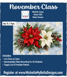 Poinsettia Spray Online Class - November 17, 2026