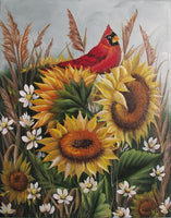 Video - Cardinal in Sunflowers
